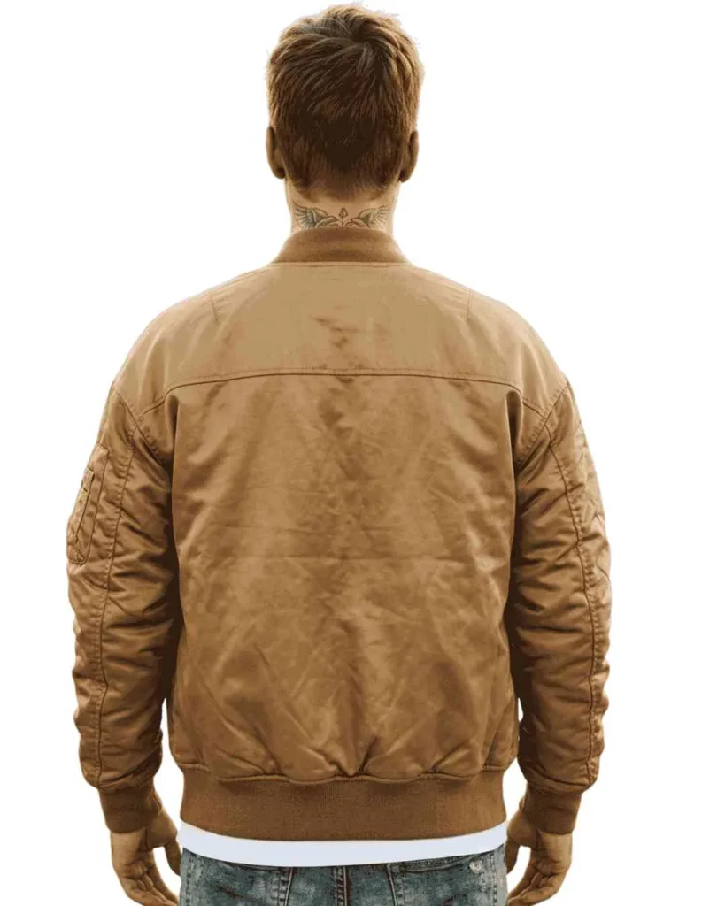 justin bieber brown bomber jacket (2)