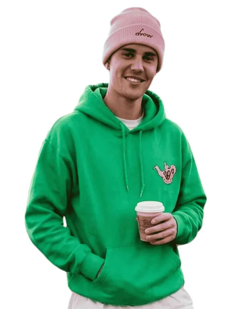 justin bieber green hoodie (2)