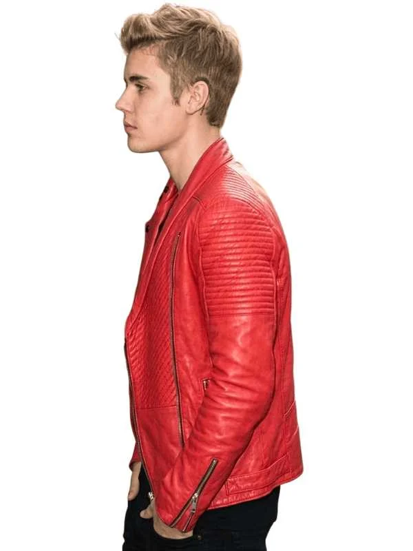justin bieber red leather jacket (2)